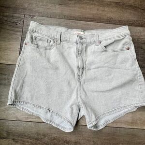 Levis Gray Denim Vintage Original Shorts Cotton Summer Vacation Hi Rise Sz 14
